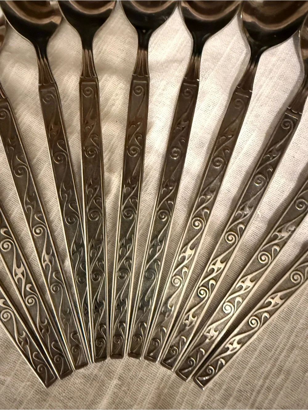 Vintage Oxford Hall Palo Alto Stainless Teaspoons - Set of 11 Iced Tea Spoons